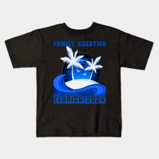 Family Florida Vacation 2024 Family Crew Kids T-Shirt